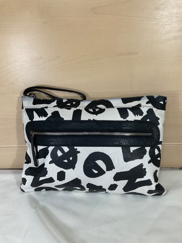 Religion London Faux Leather Clouth Bag White Black Geometric Print Design - Picture 10 of 16