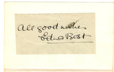 Edna Best (1900-1974) Signed Clip Autographed / British Actress