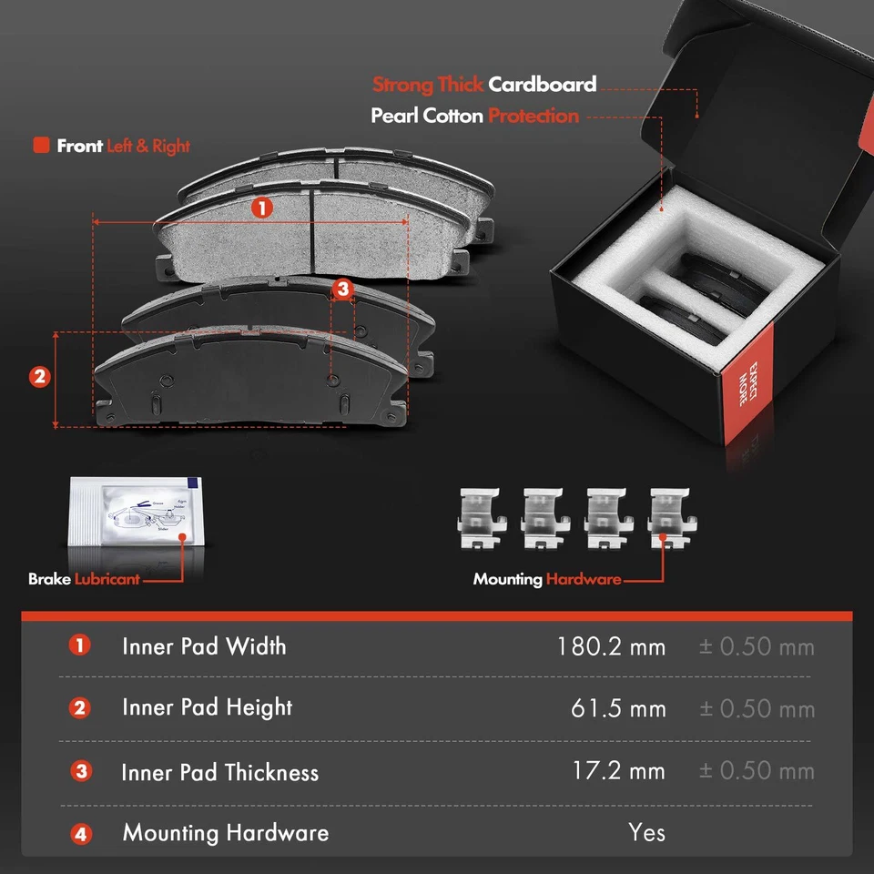 Rotor de disco e pastilhas de cerâmica rolamento de cubo para Ford Flex Taurus Lincoln MKS MKT dianteiro - Imagem 3 de 4