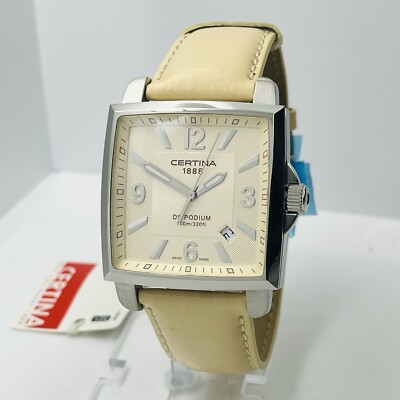 Certina DS Podium Women Steel Sapphire Crystal 36mm Square Watch C001510A