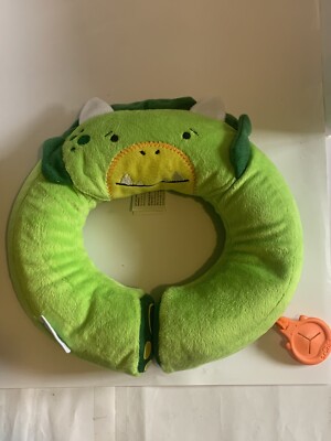 Trunki Kids Travel Neck Support Pillow Yondi Green Monster VGC Used Only  Once UK