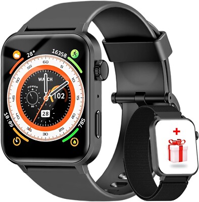 Smartwatch Herren mit Telefonfunktion Armbanduhr Watch iPhone Samsung Huawei Tab