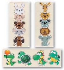 Puzzle Toddler Wooden Inlay Age 2 and Up Large Pieces Choice Design NEW