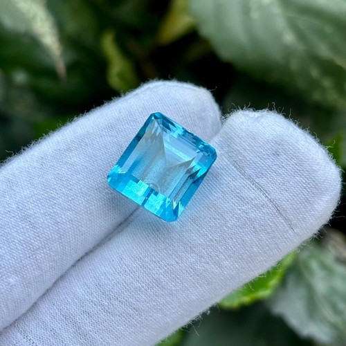 Natural Blue Topaz Octagon Faceted Cut Loose Gemstone For Customize Jewelry - Picture 1 of 4
