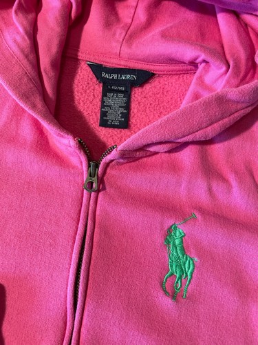 Ralph Lauren Girls' Full-Zip Hoodie, Size Large - 12/14, Polo, VGUC - B26CY4 - Picture 3 of 6