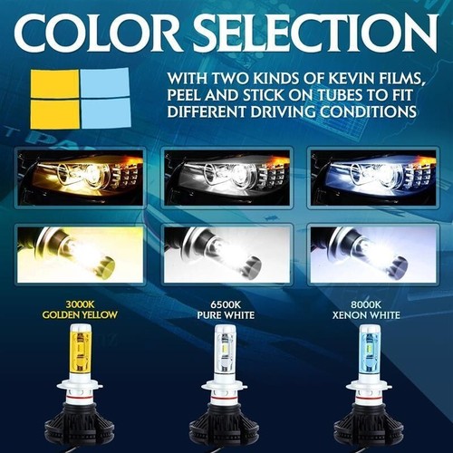 LAMPADE H7 LED X3 Chip 2° Gen 6000 LM 50W CANBUS 3000K 6500K 8000K IP67 - Foto 6 di 8