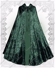 Victorian Vagabond Gothic Renaissance Steampunk Velvet Hooded Cape Cloak