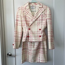 Vintage Valentino Women's Tweed Suit Jacket and Skirt