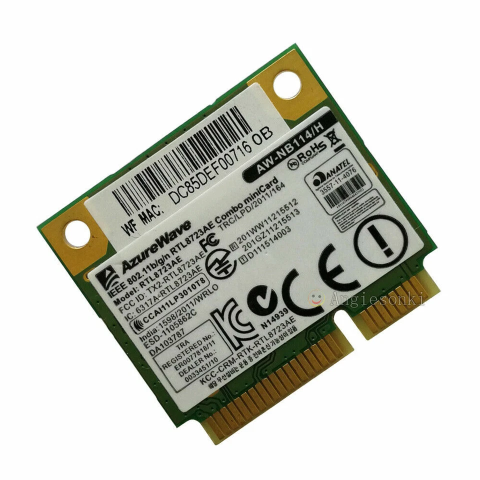 Realtek RTL8723AE Wi-Fi 802.11 BGN Bluetooth 4.0 150Mbps 2.4Ghz PCI-E WLAN Card - Image 4 of 4