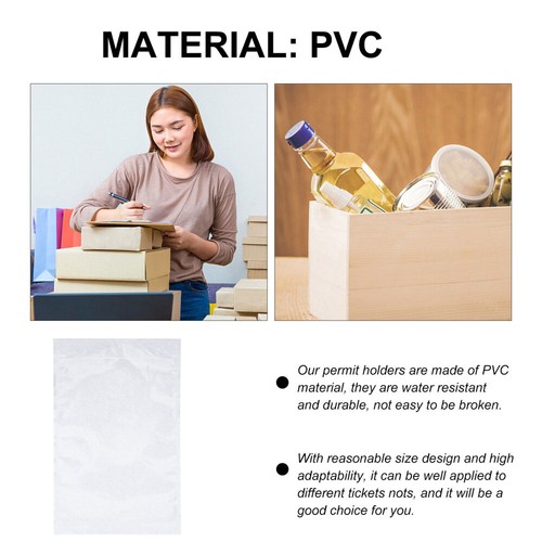 100 Pcs Shipping Label Box Bag Clear Packing Pouches Sleeve Protectors - Afbeelding 6 van 10