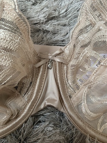 Marks And Spencer almond beige Underwired lacey look Bra 36d New - Foto 2 di 8