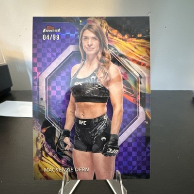 2024 Topps Finest UFC Mackenzie Dern Purple Checkerboard Refractor /99 #164