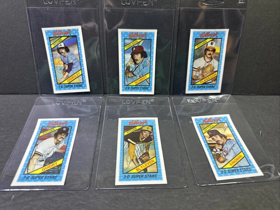 1980 Kellogg's 3-D Superstars Complete 60 Card Baseball Set Excellent Condition - Image 2 of 4