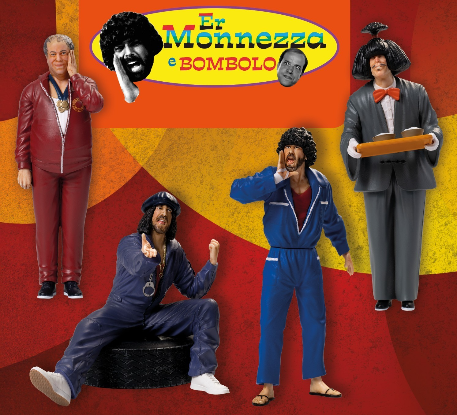 Tomas Milian Er Monnezza & Bombolo Set 4 Figure Cine Mini Infinite Statue Now!