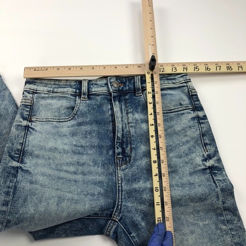 American Eagle Highest Rise Jegging Crop 10 (Fits 28W 26L) Distressed Jeans MINT - Picture 5 of 9