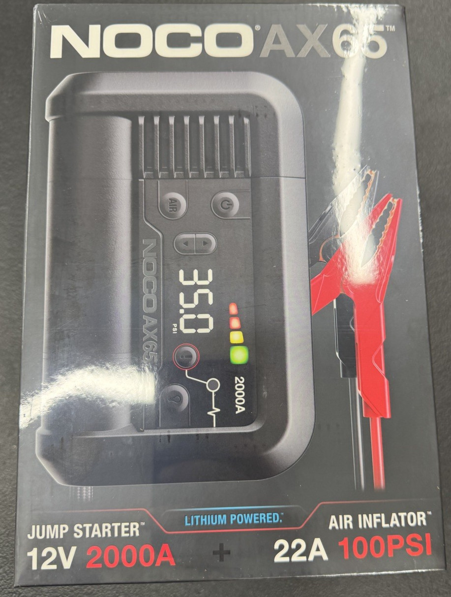 NOCO Boost + Air AX65 2000A UltraSafe Jump Starter with 22A Air Compressor