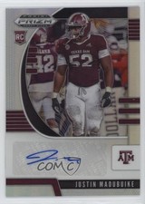 2020 Panini Prizm Draft Picks Rookies Silver Justin Madubuike #177 Auto mq1