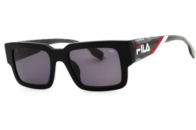 New FILA SFI314 0700 Shiny Black/Grey 51-20-140 Sunglasses