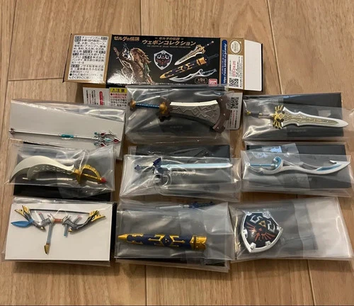 The Legend of Zelda Weapon Collection Complete set 9 types Figure Japan New