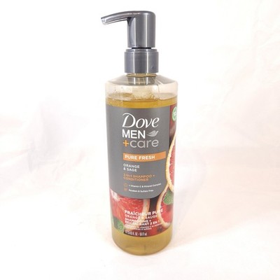 Dove Men+Care Pure Fresh Orange & Sage 2-in-1 Shampoo Conditioner 17.5 oz