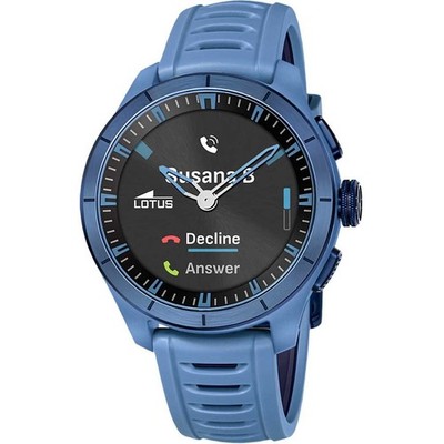 Reloj Lotus Connected Full D hombre caucho azul esfera negra smartwatch 20001/3