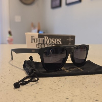 Four Roses Bourbon Polarized Black Distillery Sunglasses with Pouch