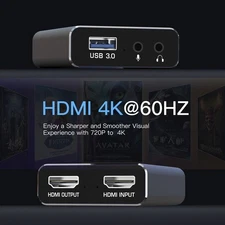 HDMI Acquisition Card 4K Video Live Broadcast USB3.0 Data Camera PS4 Recording