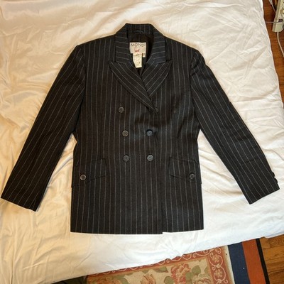 Vintage Mondi Womens Size 42  Pinstripe Double Breasted Blazer