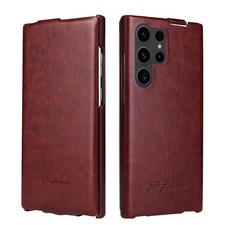 Leather Vertical UP Down Flip Case Cover For Samsung Galaxy S26 S25 S24 Ultra