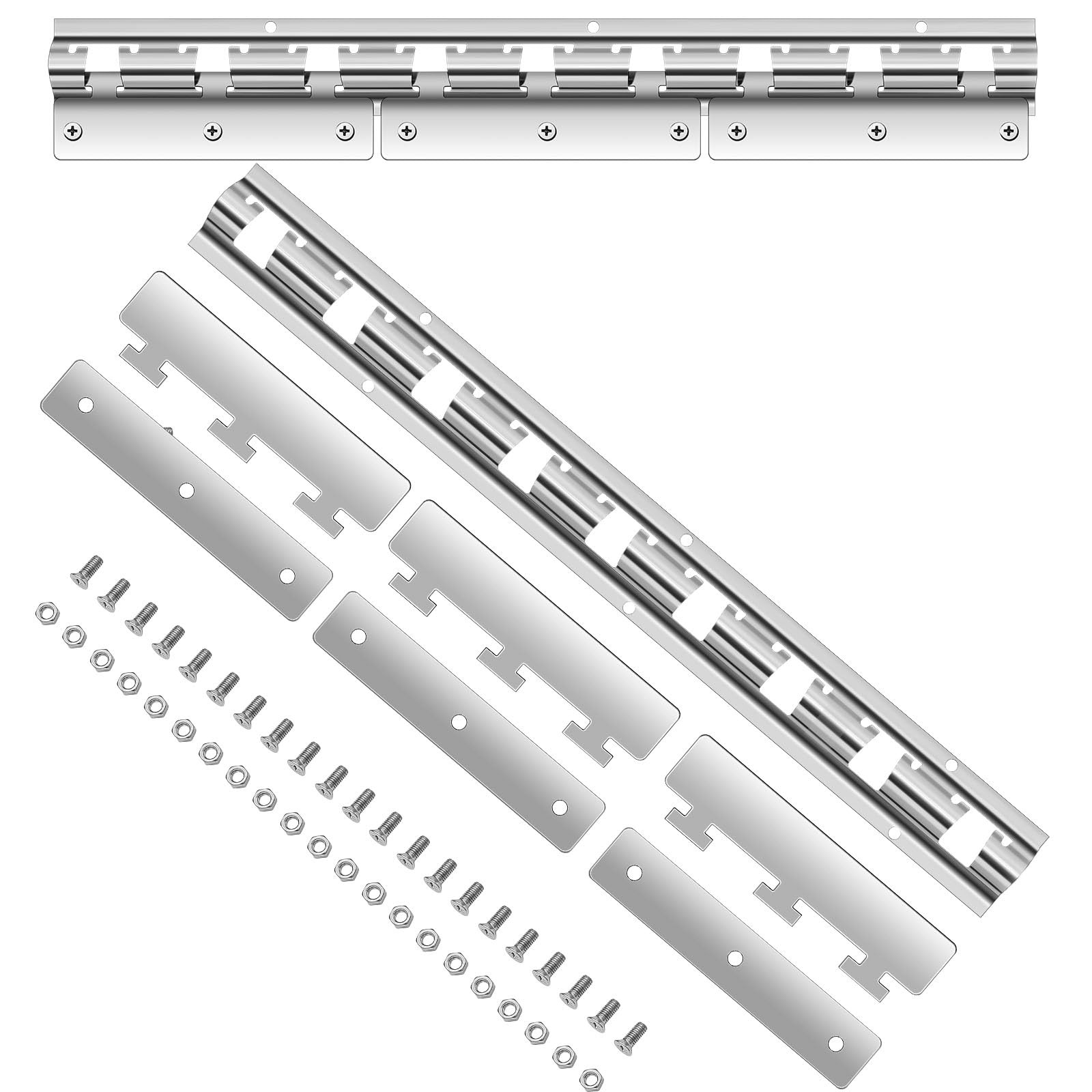 2 Sets Strip Curtain Hardware Stainless Steel Universal Mount Hanger