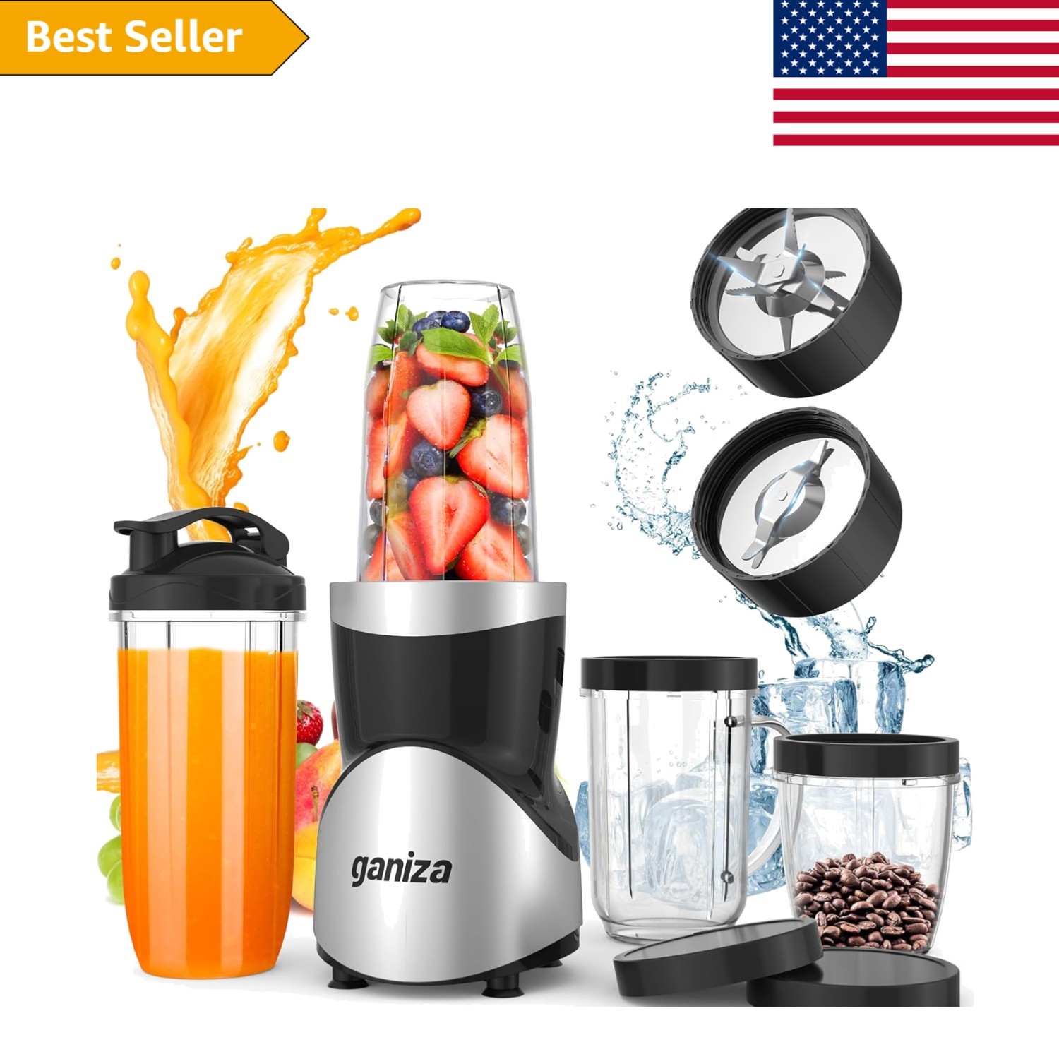 Compact 900W Blender for Smoothies, Shakes, & More - Effortl