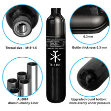 TUXING 300Bar/4500psi Pcp Luft Tank 0.5L Carbon Fiber Scuba Tank Paintball Tank