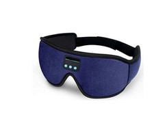 Bluetooth Sleep Mask Headphones Built In Speakers Blackout Eye Mask Dark Blue