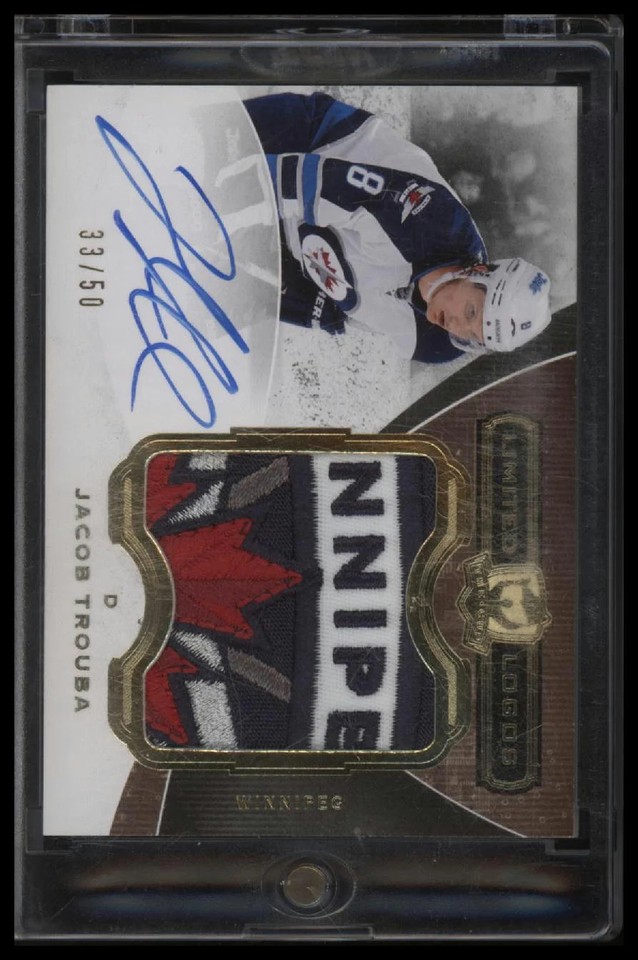 2014-15 Upper Deck The Cup Limited Logos Autographs Jacob Trouba #/50 AU #LL-TR