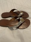 Tory Burch Thora Reverse Metallic Rosa Leather Thong 5 NEW — photo 3