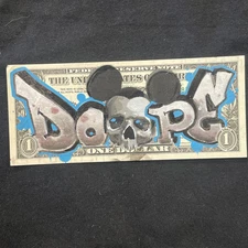 DOPE Skull Mickey 1 Dollar bill painting Tattoo Art Graffiti Art Street Art