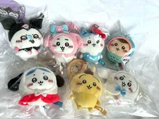 Chiikawa x Sanrio 7-Piece Mini Mascot Set Food & Character Toy New Sealed Tags