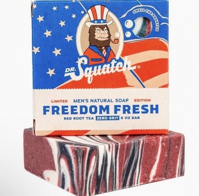 Dr. Squatch Freedom Fresh Limited Edition Men s Natural Soap 5 oz   