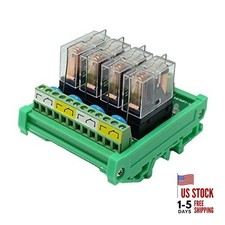 DC 12V Control 4 SPDT 16Amp Pluggable Power Relay, Compatible with DC12V 4SPDT