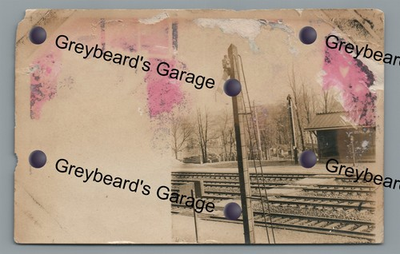 #ad #ad RPPC Railroad Train Station Depot PARKLAND PA Bucks County Real Photo Postcard $34.99