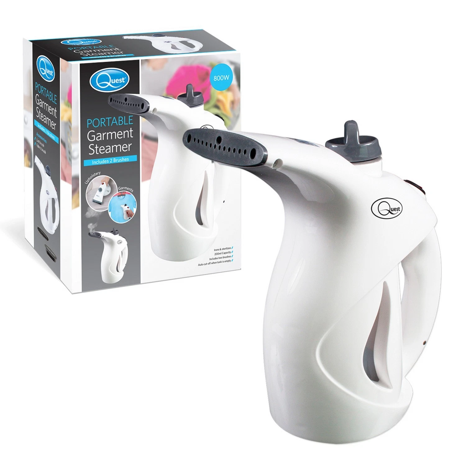 Quest 800W Handheld Steamer for Clothes Portable Garment Steamer Steam Heat Iron
Opens in a new wind