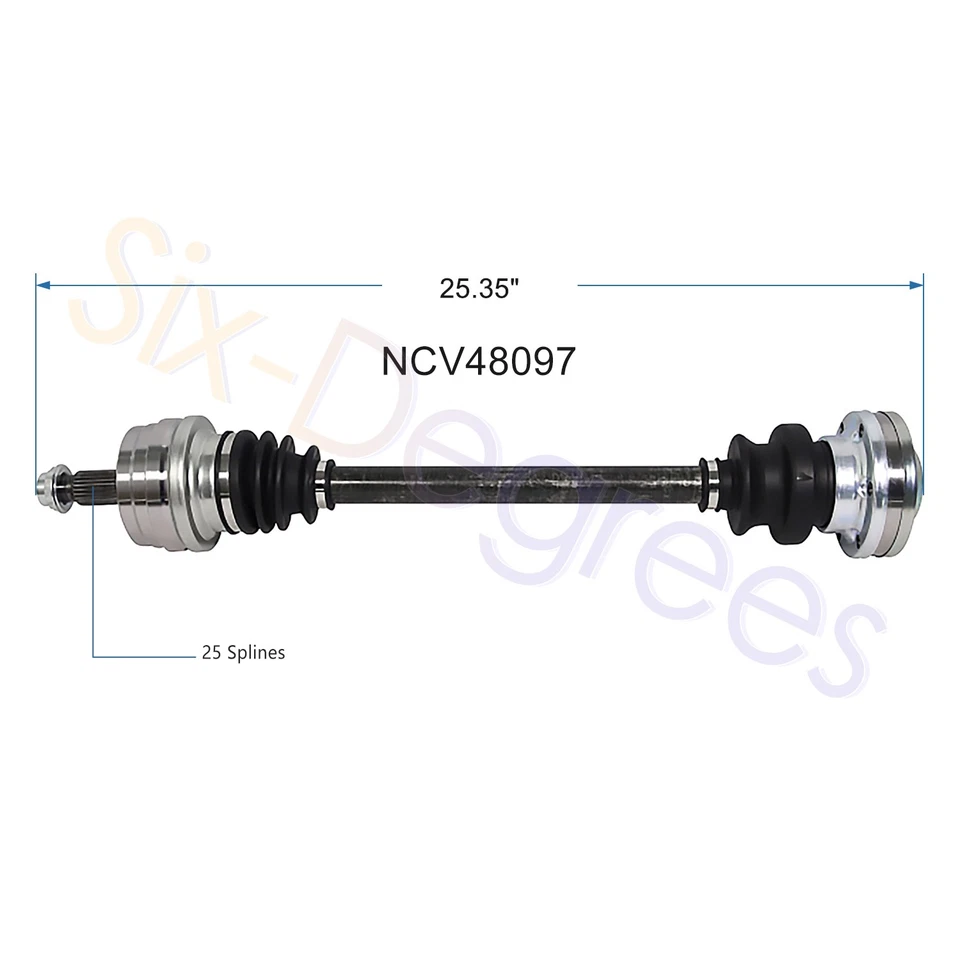 Ejes CV traseros NCV48097 para 88-00 Benz 300CE 300D 300E 300TE C220 C230 C280 E300 Foto 2 de 4