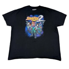 Star Fox 2 Shirt Men Size 3XL Black Nintendo Gaming Gamer Video Games Think Geek