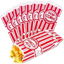 50pcs Popcorn Paper Bags Birthday Movie Night Party Supplies Treat Bags UK