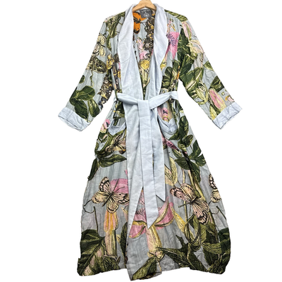 #ad ONE HUNDRED STARS Dressing Gown Boho FLoral Kew Kimono Duster Coat Long Garden GBP 74.99