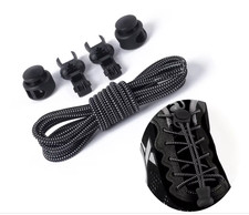 1 Pair No Tie Elastic Shoelaces with Lock Toggle Stretch Sports Shoe Laces