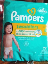 22 Count Pampers Swaddlers Diapers, Size 4 15-34 lbs , Absorbent Keeps Baby Dry