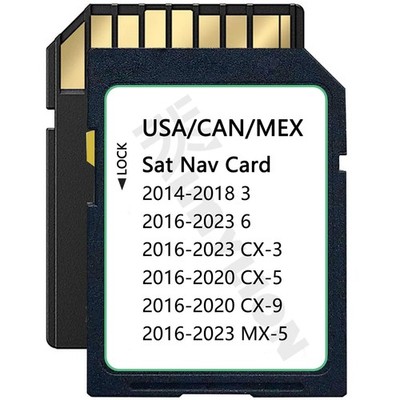 Mazda Navigation SD Card BHP166EZ1U GPS Map USA CAN MEX Plug & Play OE