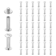 50set Phillips Chicago Screw M4 x 19mm Metal Binding Post Screw White,