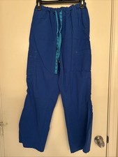 MC Scrub Pants Blue Drawstring/Elastic Waist Pockets Medical Sz M